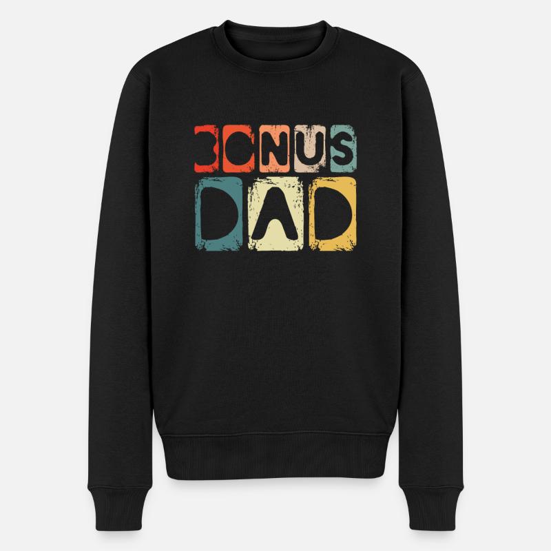 Bonus Vater - Männer Premium Bio Pullover - Schwarz