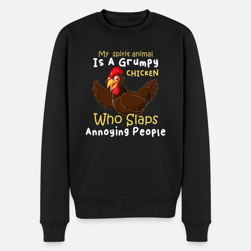 Animal Poulet Poulet Poulet Coq - Pull Premium bio Homme - noir