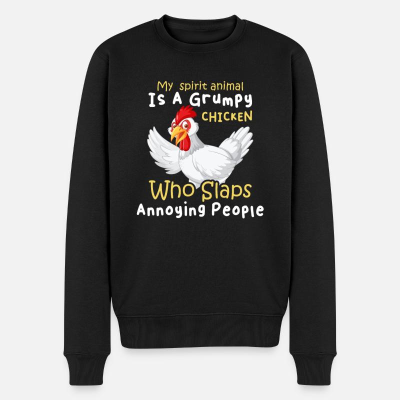 Animal Poulet Poulet Poulet Coq - Pull Premium bio Homme - noir