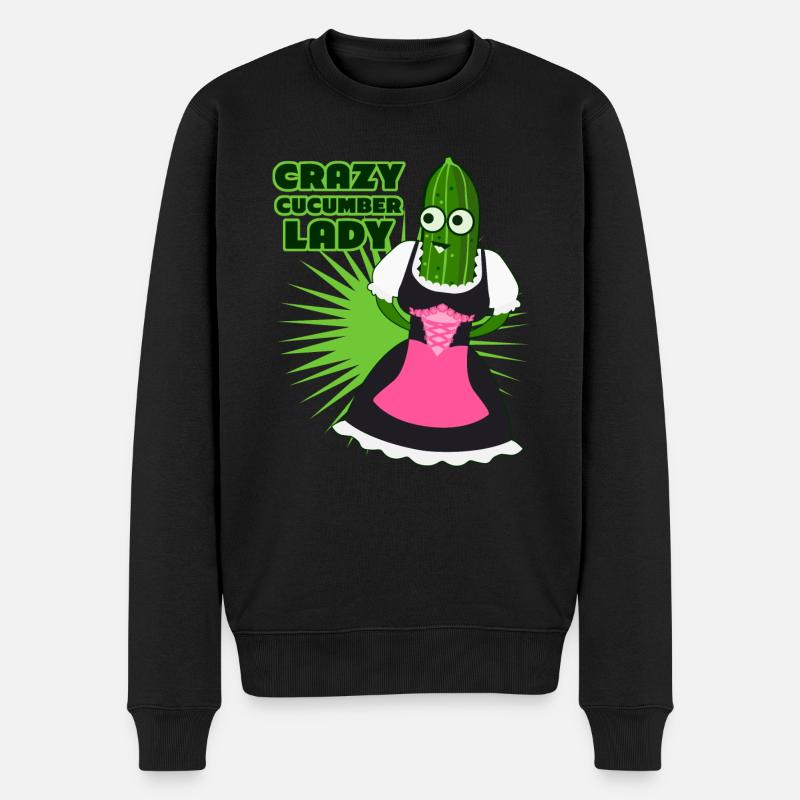 Gurken Dirndl Gurke - Männer Premium Bio Pullover - Schwarz