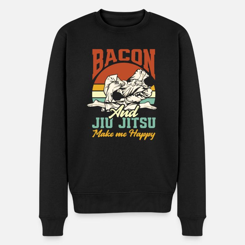 Jiu Jitsu Jiu Jitsu Jiu Jitsu - Männer Premium Bio Pullover - Schwarz