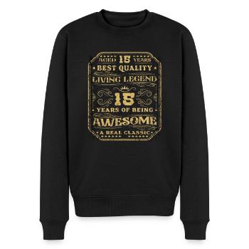 14 anniversaire 14 ans homme 14 ans légendaire 14 - Pull Premium bio Homme - noir - Devant - Nico (187cm)