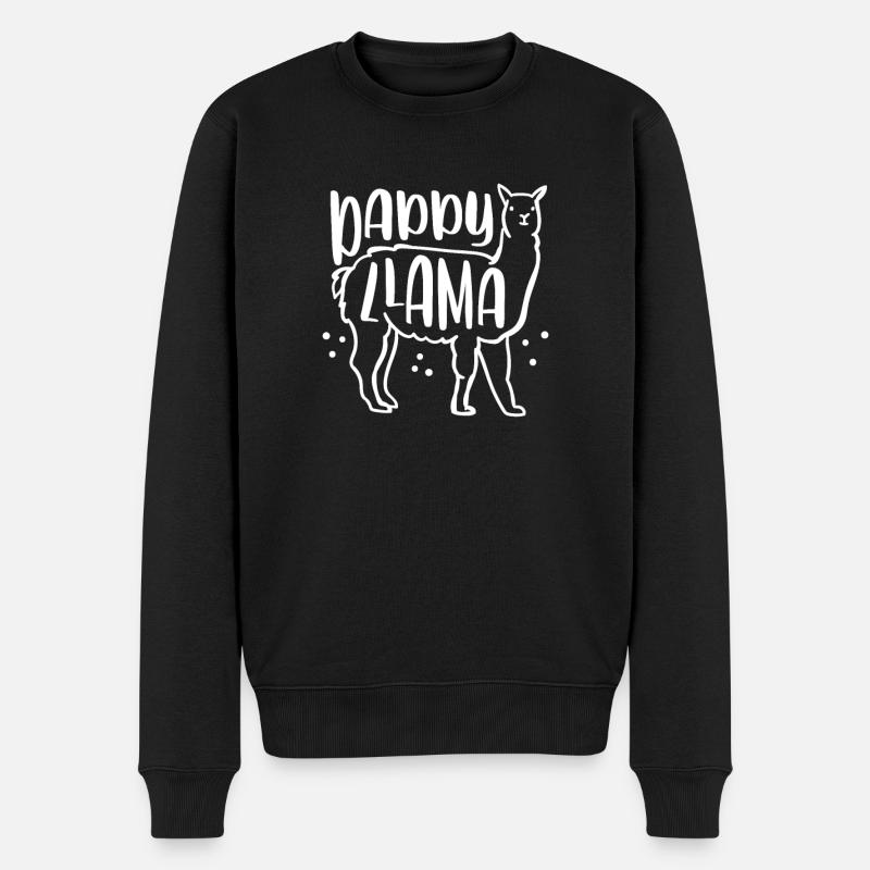 Doux Papa Lama - Pull Premium bio Homme - noir