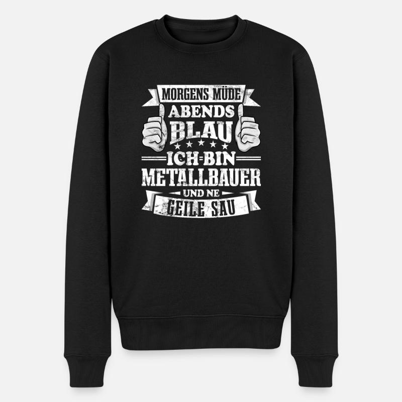 Metallbauer - Männer Premium Bio Pullover - Schwarz
