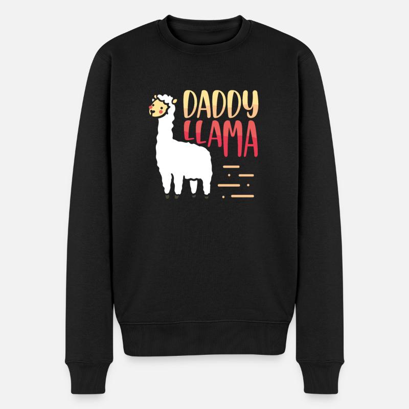 Papa Lama - Pull Premium bio Homme - noir