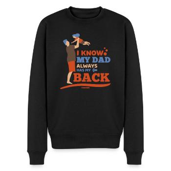 Père et fille - Pull Premium bio Homme - noir - Devant - Nico (187cm)