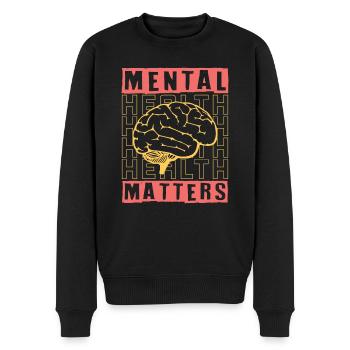 Sensibilisation à la santé mentale Dépression Suicide Prévenir - Pull Premium bio Homme - noir - Devant - Nico (187cm)