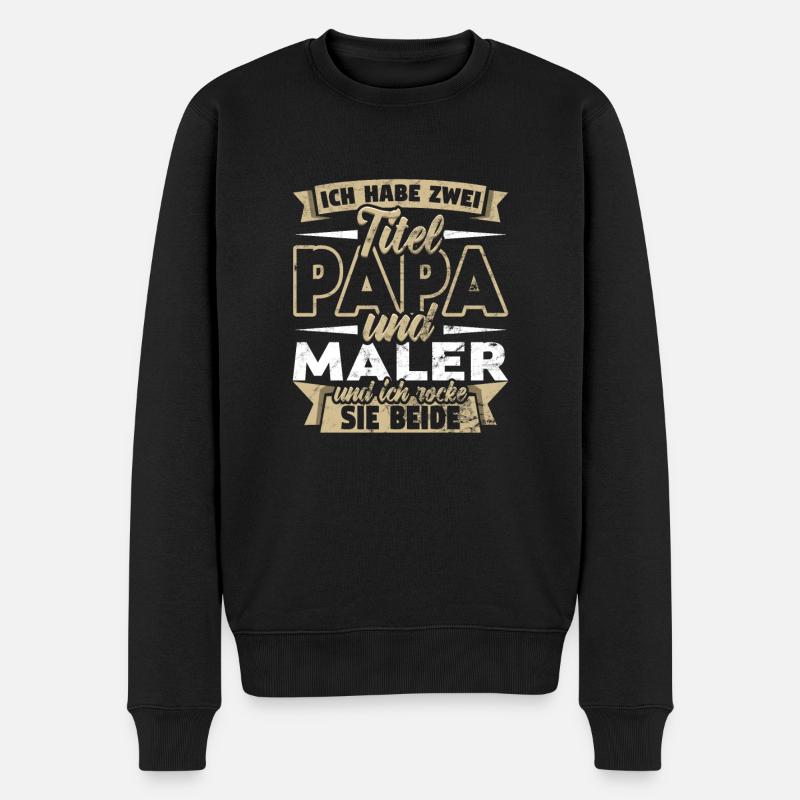 Maler - Männer Premium Bio Pullover - Schwarz