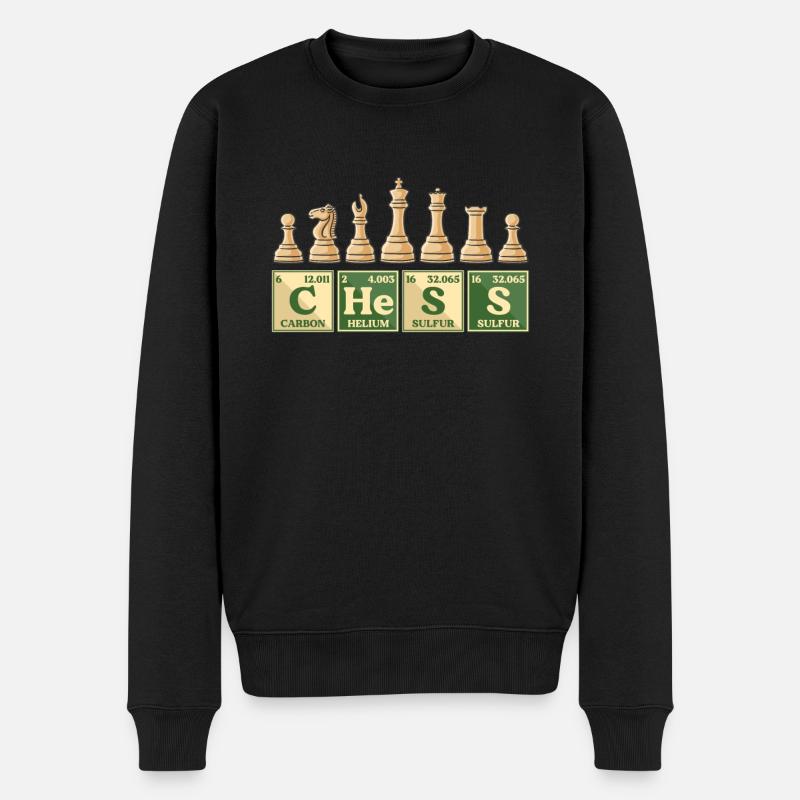Chess Lovers Periodensystem Symbole - Männer Premium Bio Pullover - Schwarz