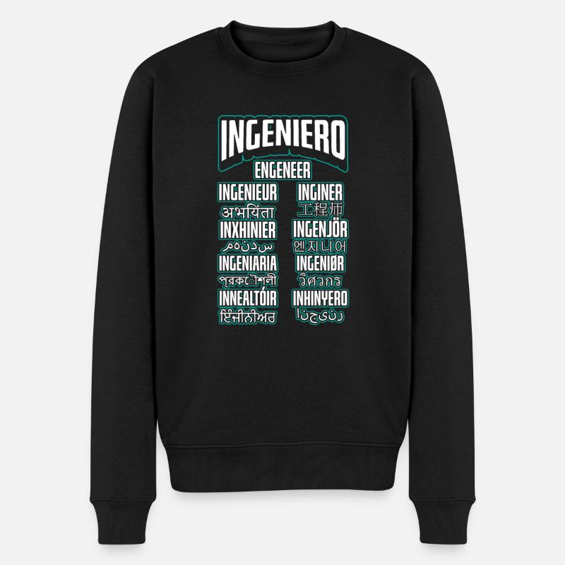 Sprachingenieur Ingenieurkarriere - Männer Premium Bio Pullover - Schwarz