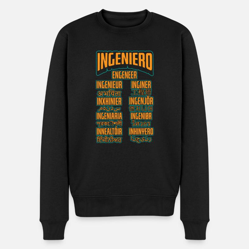 Language Engineer Engineering Career - Men's Premium Organic Jumper - black
