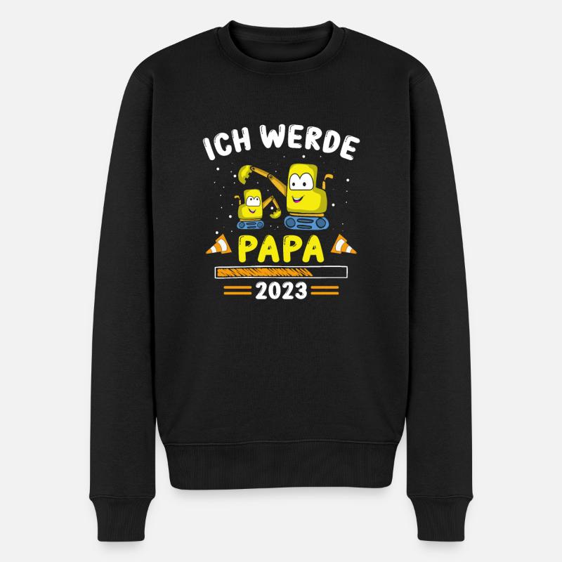 Papa 2023 Loading - Männer Premium Bio Pullover - Schwarz