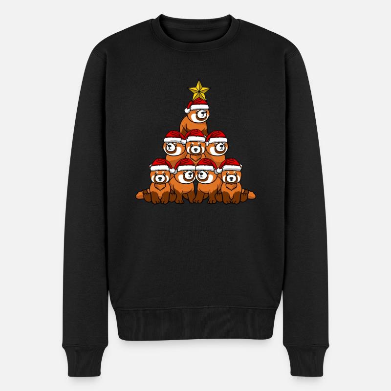 Arbre de Noël Panda Roux - Pull Premium bio Homme - noir