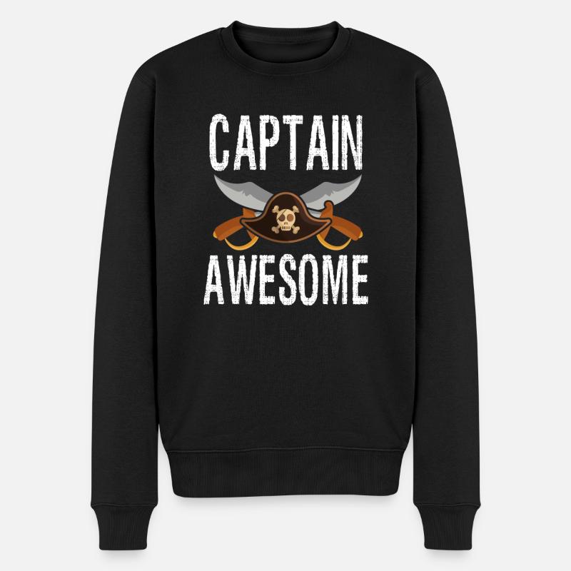 Capitaine Pirate Genial - Pull Premium bio Homme - noir