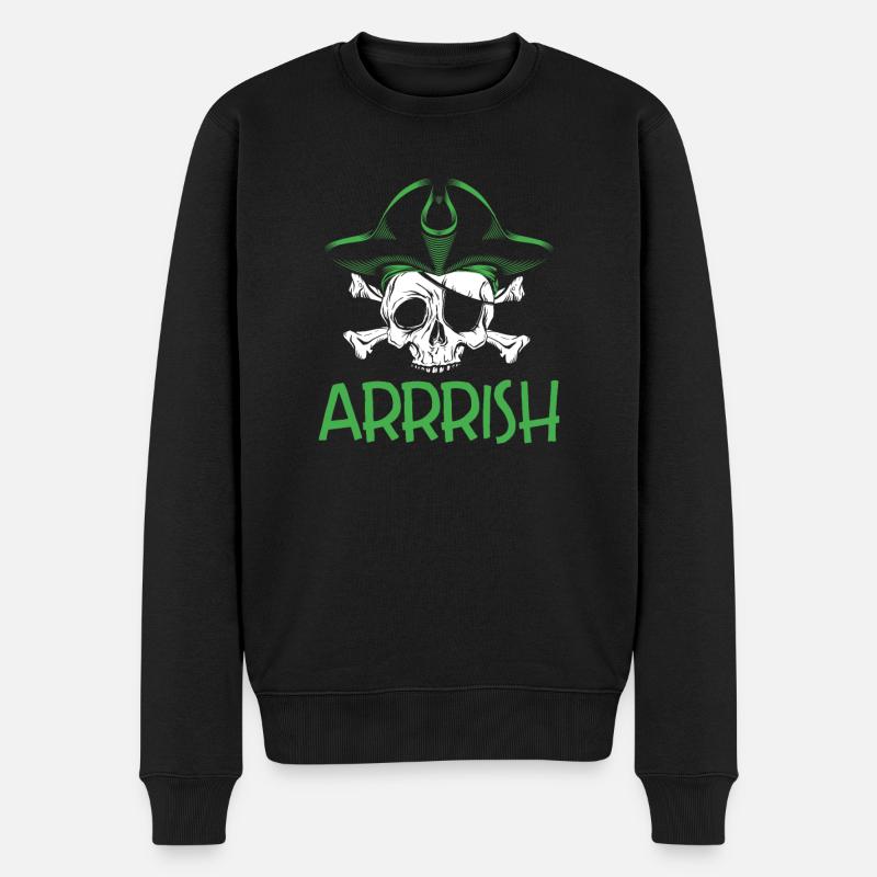 Pirate vert irlandais - Pull Premium bio Homme - noir