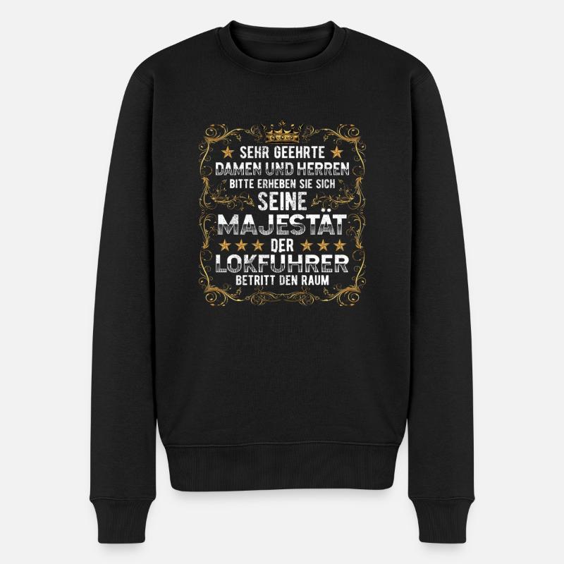 Lokführer - Männer Premium Bio Pullover - Schwarz