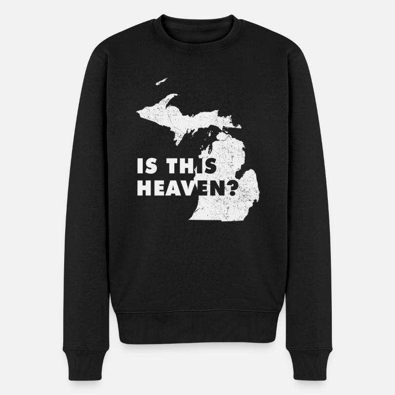 Land Map America State Home Heaven Michigan - Männer Premium Bio Pullover - Schwarz