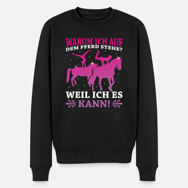 Voltigieren - Männer Premium Bio Pullover - Schwarz