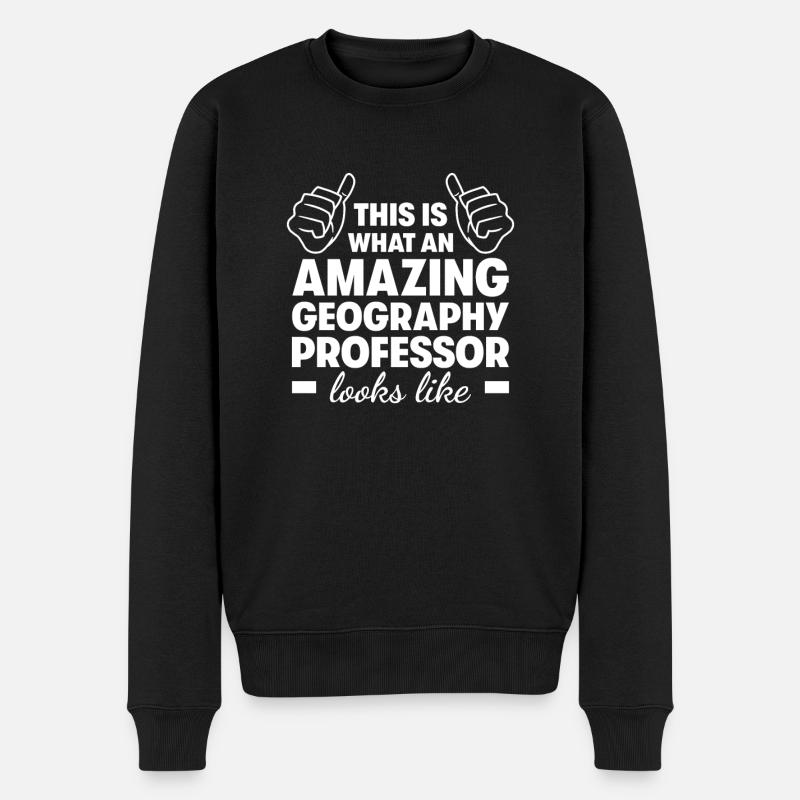 Professeur de géographie incroyable - Pull Premium bio Homme - noir