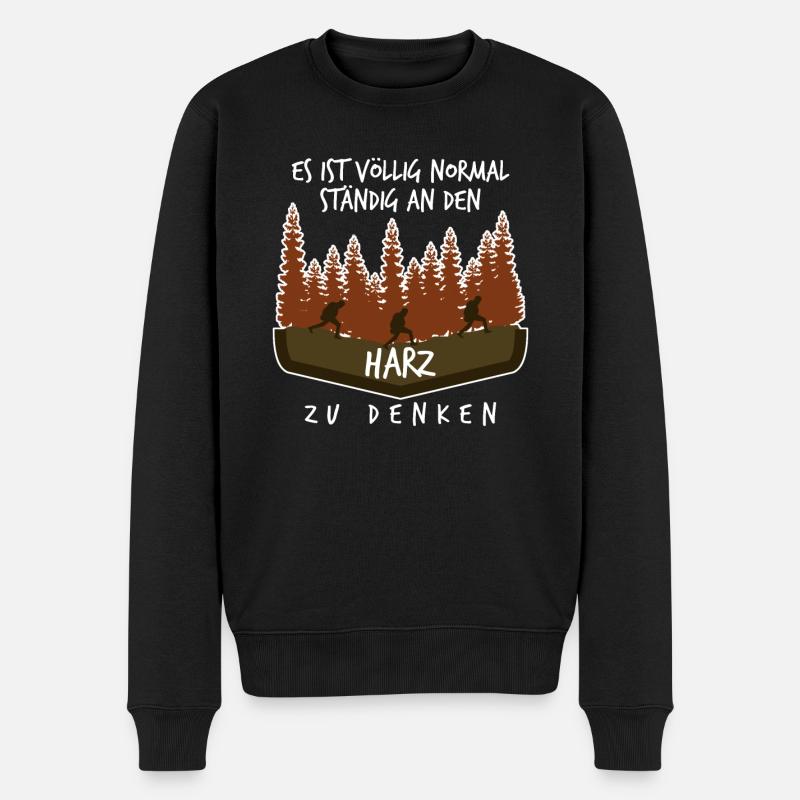 Harz Torfhaus Harzer Brocken - Männer Premium Bio Pullover - Schwarz