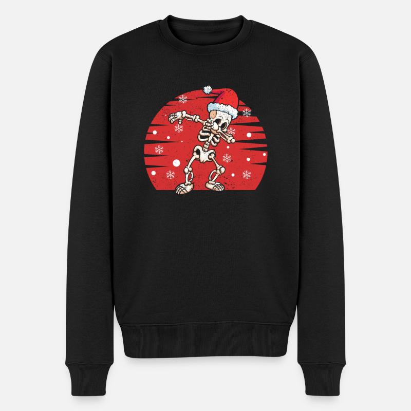 Dabbing Squelette Père Noël Noël - Pull Premium bio Homme - noir