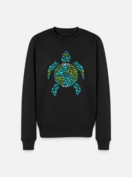Earth Day Everyday Turtle - Men's Premium Organic Jumper - black