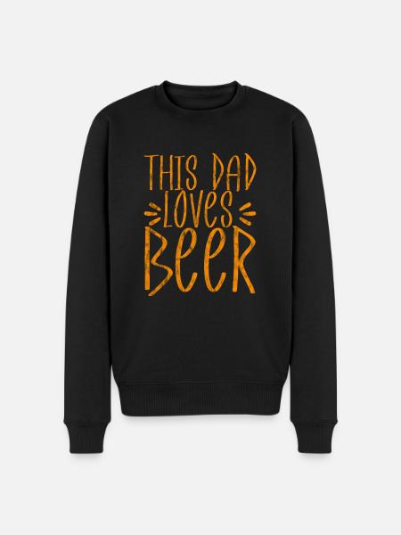 This Dad Loves Beer 2 - Men's Premium Organic Jumper - black