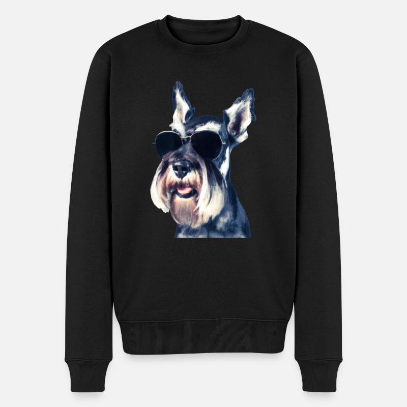 Miniature Schnauzer - Pull Premium bio Homme - noir