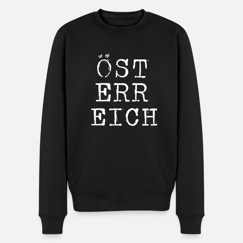 Österreich - Männer Premium Bio Pullover - Schwarz
