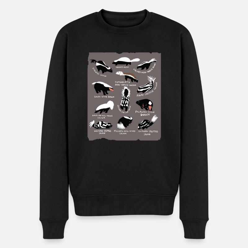 Stinktier - Männer Premium Bio Pullover - Schwarz