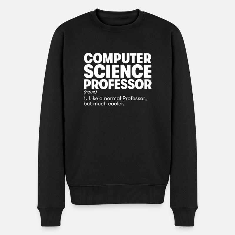 Professor für Informatik - Männer Premium Bio Pullover - Schwarz