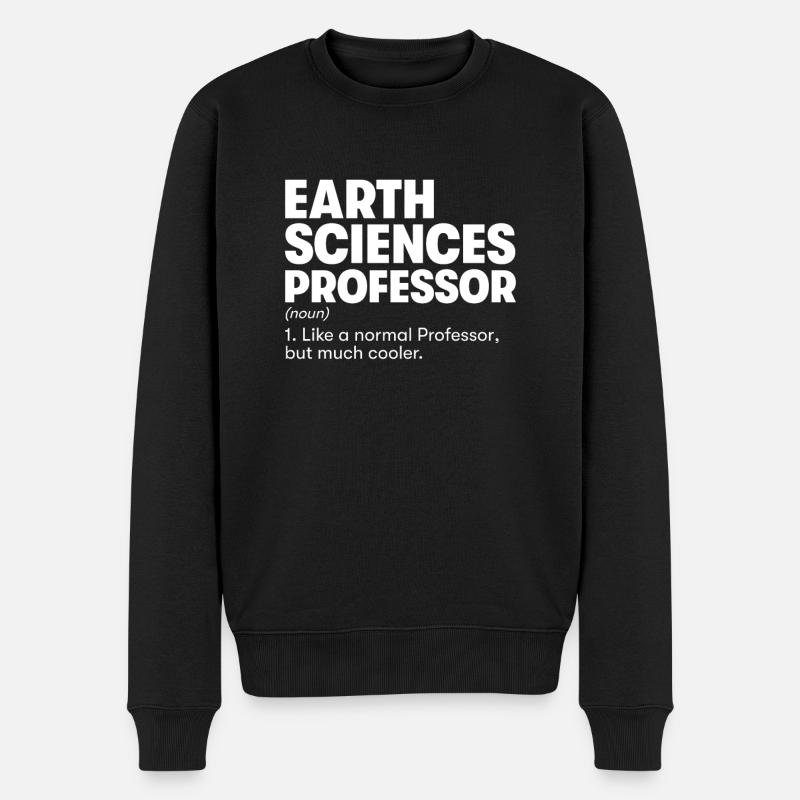 Professor für Geowissenschaften - Männer Premium Bio Pullover - Schwarz