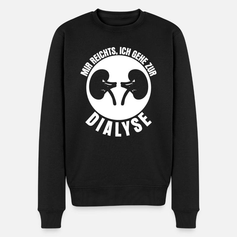 Dialyse Dialyseklinik Nieren - Männer Premium Bio Pullover - Schwarz
