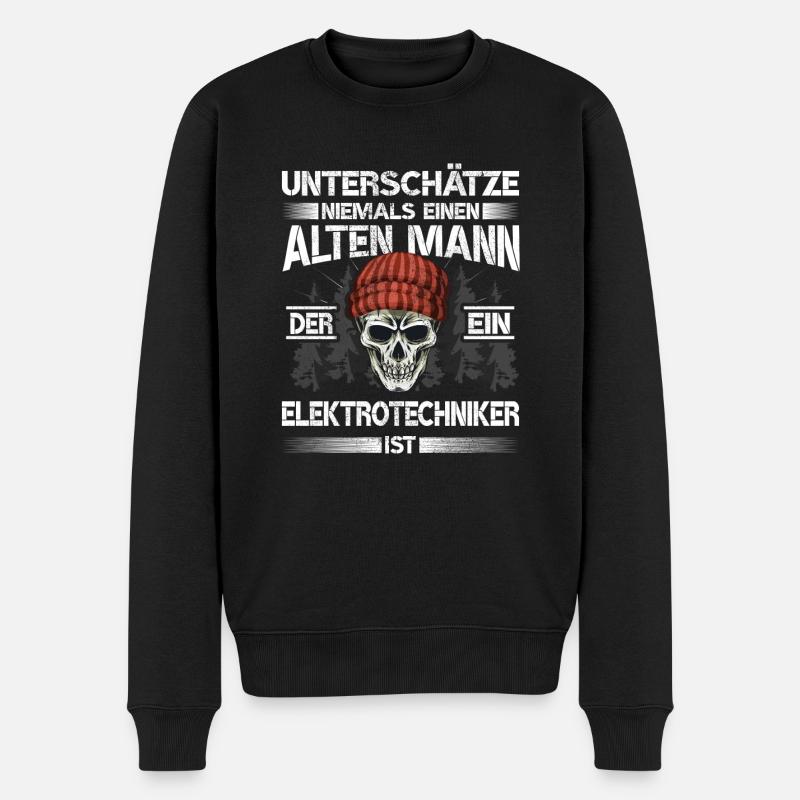 Elektrotechniker - Männer Premium Bio Pullover - Schwarz