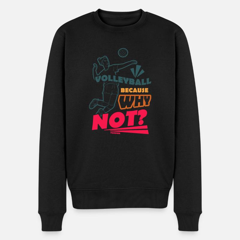 Volleyball - Männer Premium Bio Pullover - Schwarz