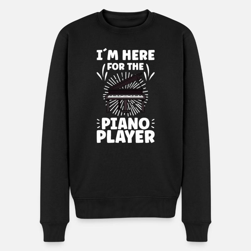 Pianiste Drôle de piano Clavier - Pull Premium bio Homme - noir