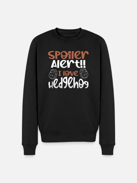Spoiler Ich Liebe Igel - Männer Premium Bio Pullover - Schwarz