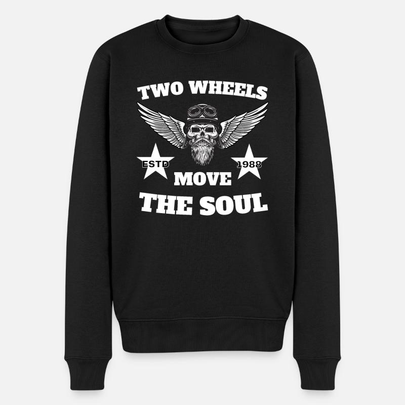 Deux roues déplacent l’âme - Pull Premium bio Homme - noir