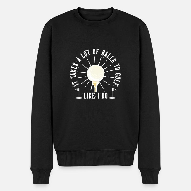 it takes a lot - Männer Premium Bio Pullover - Schwarz