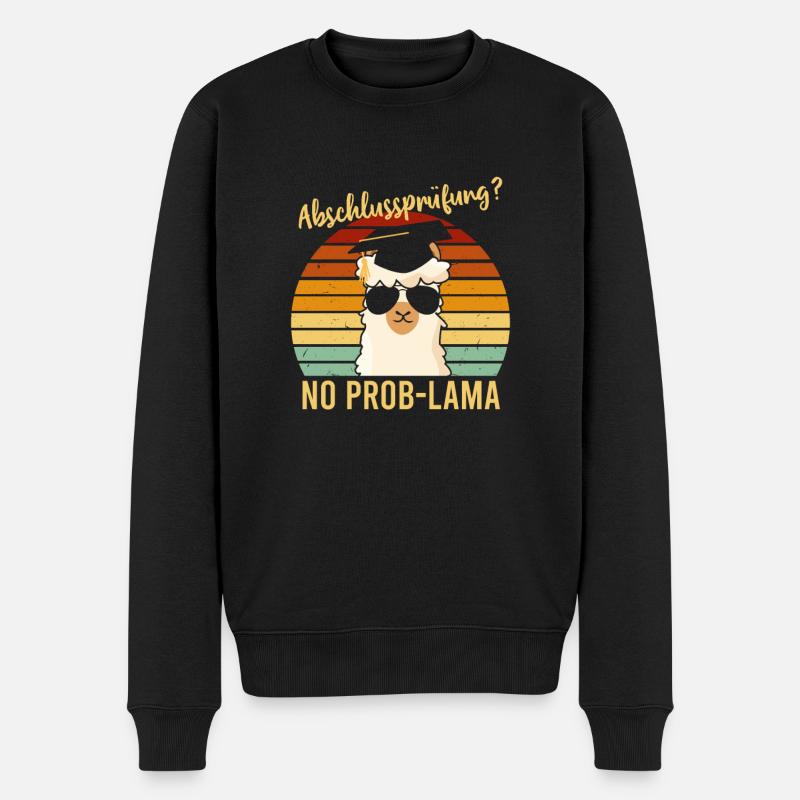 Abschlussprüfung No Problama Schulabschluss - Männer Premium Bio Pullover - Schwarz