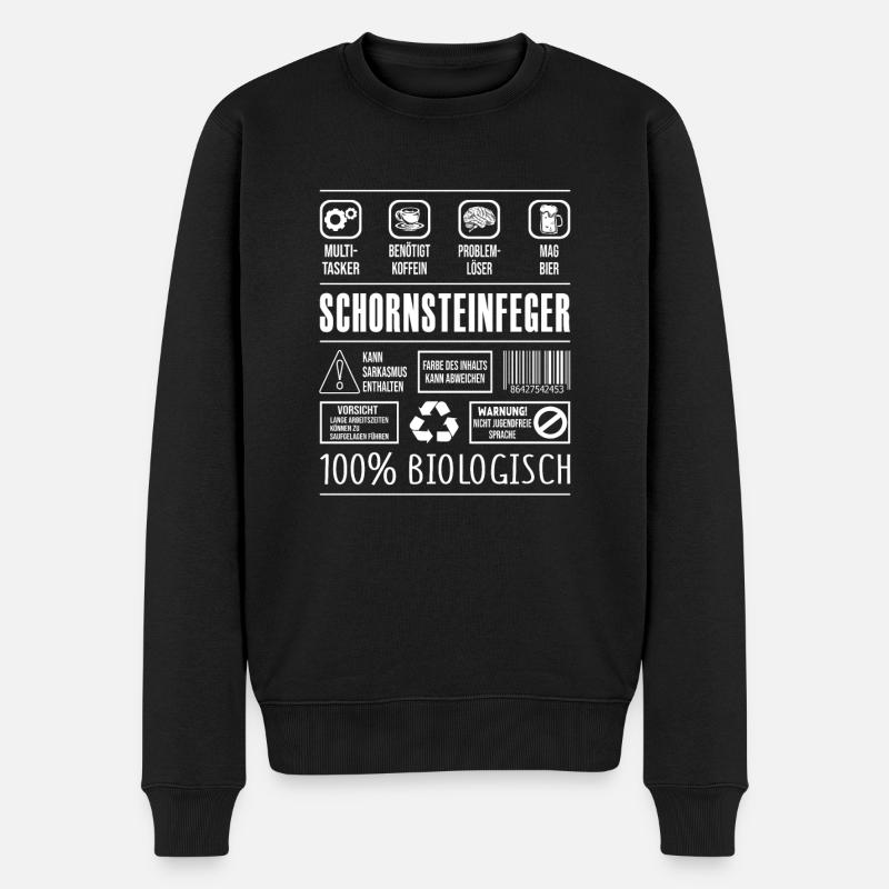 Schornsteinfeger - Männer Premium Bio Pullover - Schwarz