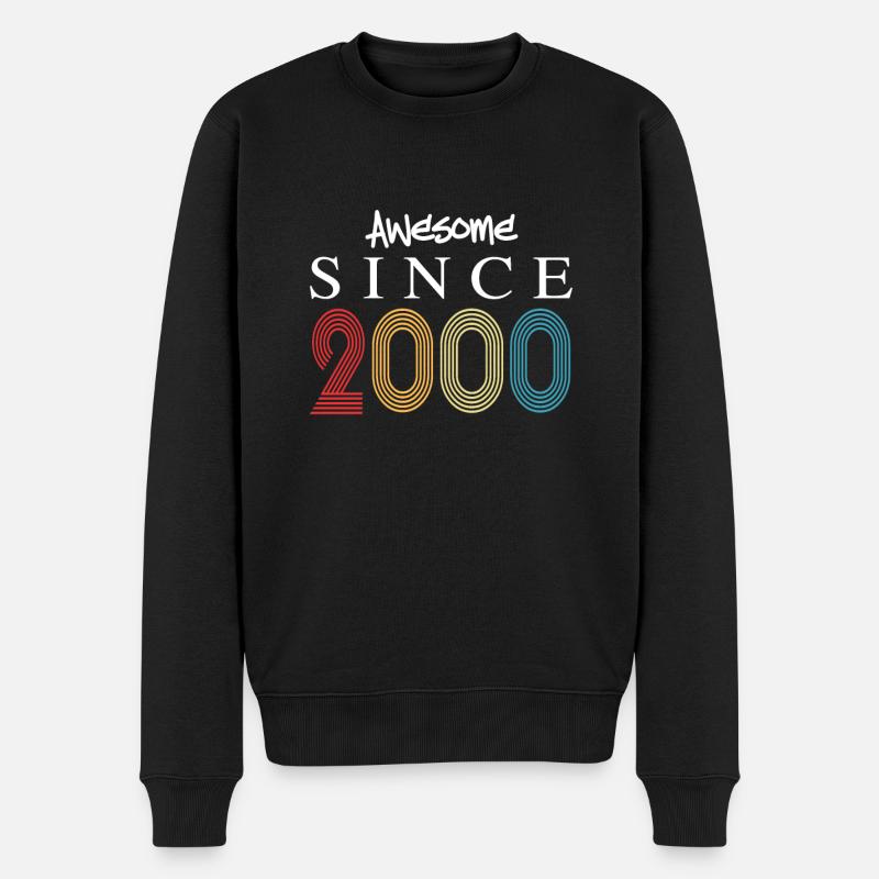 Awesome Since 2000 Geburtstag 2000 Vintage 2000 - Männer Premium Bio Pullover - Schwarz