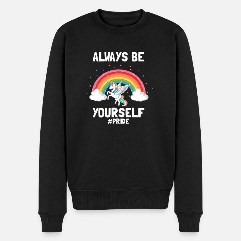 Always Be Yourself #PRIDE Awesome Pride Designs - Männer Premium Bio Pullover - Schwarz