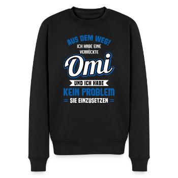 Oma Großmutter Omi Enkelkind Enkel Ich Werde Oma - Männer Premium Bio Pullover - Schwarz - Vorne - Nico (187cm)