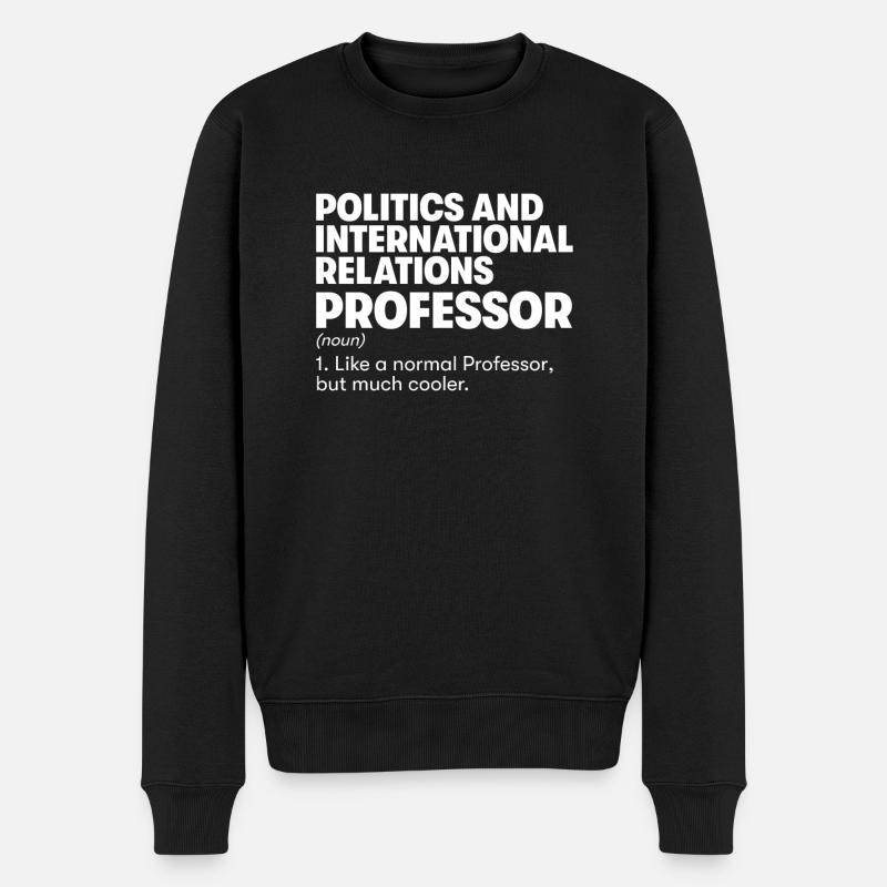 Professeur de politique et de relations internationales - Pull Premium bio Homme - noir