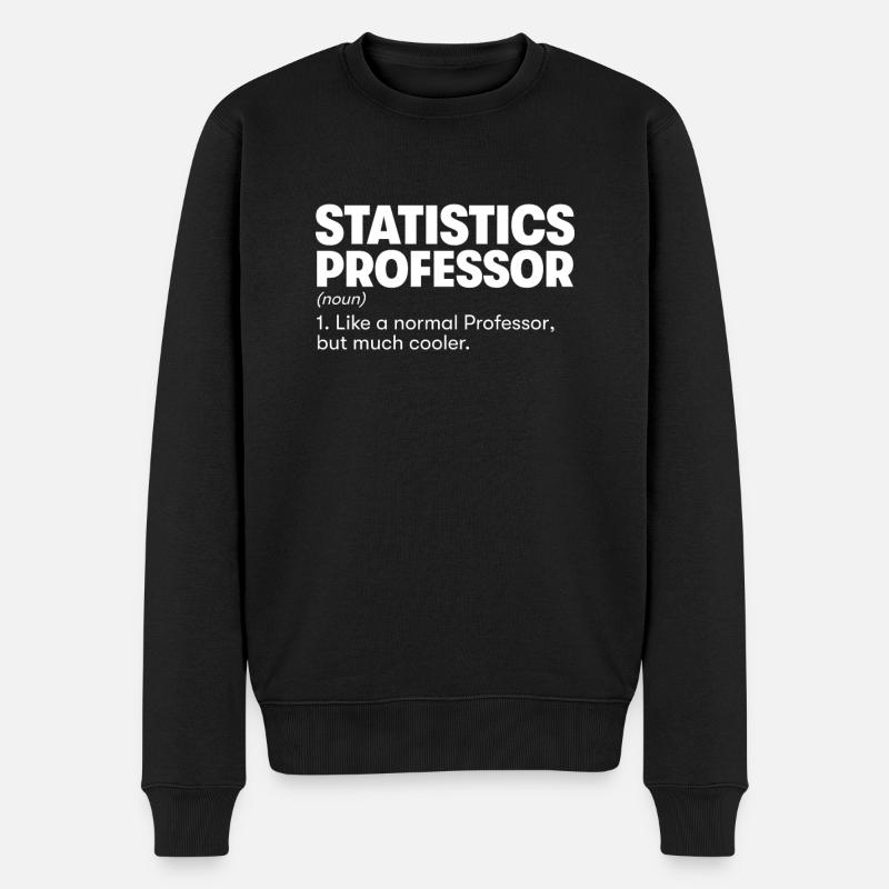 Professor für Statistik - Männer Premium Bio Pullover - Schwarz