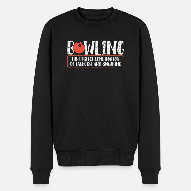 Exercice de bowling et jurons - Pull Premium bio Homme - noir
