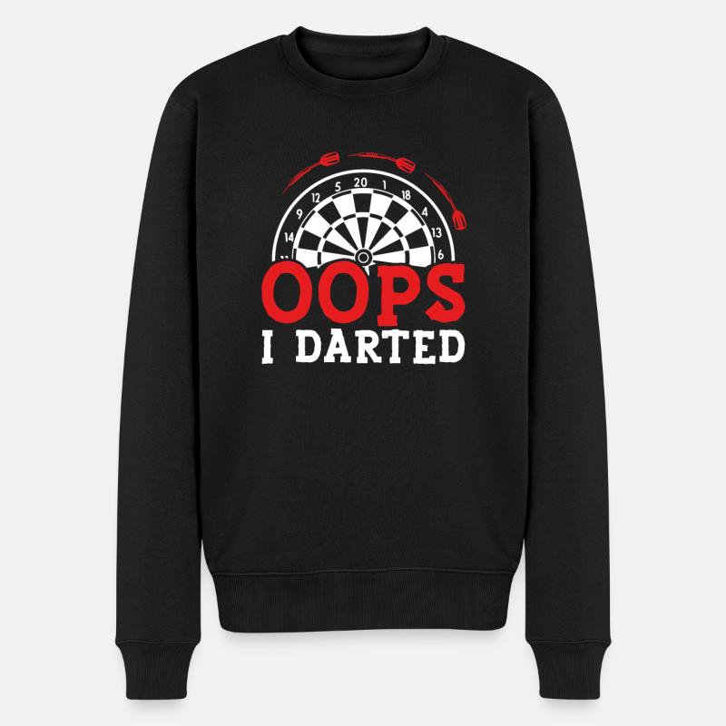 Oops, I played darts - Men's Premium Organic Jumper - black