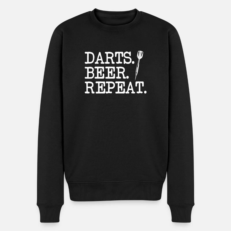 Fléchettes Bière Répéter - Pull Premium bio Homme - noir