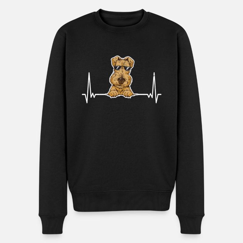 Airedale Terrier Chien - Pull Premium bio Homme - noir